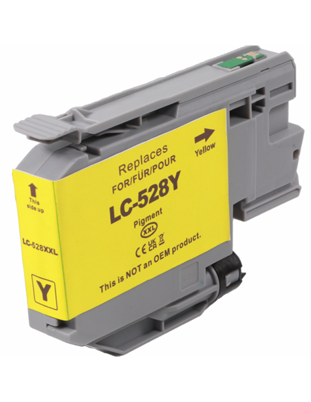 Compatible Brother LC528XL Jaune Cartouche d'Encre Pigmentada - Remplace LC528XLY