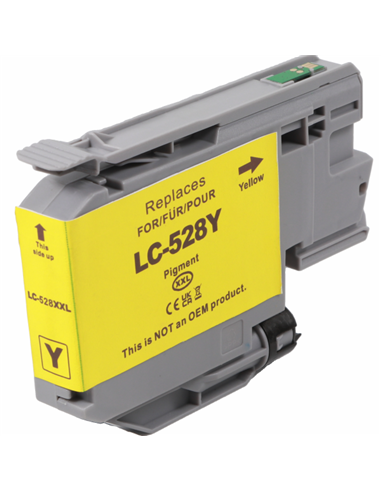 Compatible Brother LC528 Jaune Cartouche d'Encre Pigmentada - Remplace LC528Y