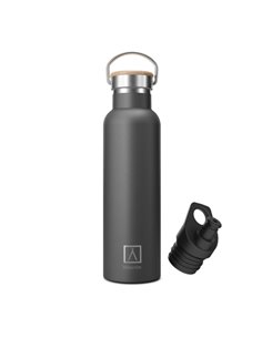 Numada Mibbot Botella Termica - Capacité de 600ml - Tapon Deportivo - Sac de Neopreno - 5 Capas - Sans BPA - Boca Ancha - Fermet
