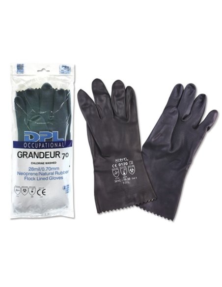 DPL Occupational Grandeur Gants Industriales Taille 7-7 1/2 - Floqués - Épaisseur au niveau de la paume de 0,7mm - Industrie chi