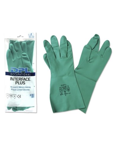 DPL Interface Plus Gants Industriales Taille 7 - Épaisseur au niveau de la paume de 0,38mm - Couleur Vert