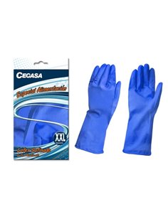 Cegasa Gants en latex Taille XXL 10-10 1/2 - Aptos Pour Manipulacion de Alimentos - Couleur Bleu
