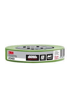 3M Ruban de Enmascarar Profesional Pour Superficies Rugosas - 24mm x 50m - Couleur Vert