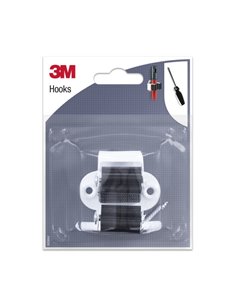 3M Gancho Avec Tornillos Pour Escoba - Format M - Couleur Blanc