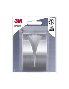 3M Gancho Adhésif Metalico - Supporte jusqu'à 3kg - Couleur Gris/Titanio
