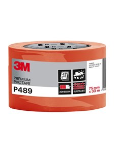 3M Ruban Adhesiva de PVC - 75mm x 33m - Haute visibilité - Couleur Orange