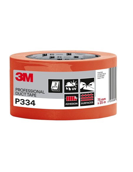3M Ruban Adhesiva Americana - 75mm x 25m - Haute Adherencia - Couleur Orange