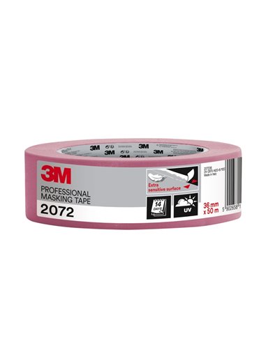 3M Ruban de Enmascarar - 36mm x 50m - Couleur Rose