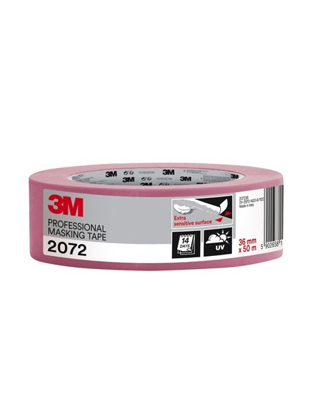 3M Ruban de Enmascarar - 36mm x 50m - Couleur Rose