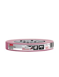 3M Ruban de Enmascarar Pour Superficies Delicadas - 18mm x 50m - Couleur Rose