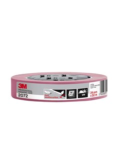 3M Ruban de Enmascarar Pour Superficies Delicadas - 24mm x 50m - Couleur Rose