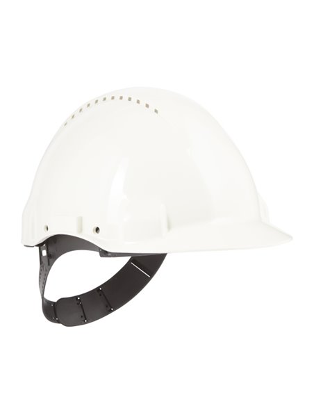 3M Casco de Protection - Avec Ventilacion - Sensor Uvicator - Pin de Ajuste - Couleur Blanc