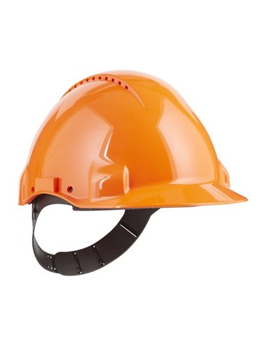 3M Casco de Protection - Avec Ventilacion - Sensor Uvicator - Pin de Ajuste - Couleur Orange