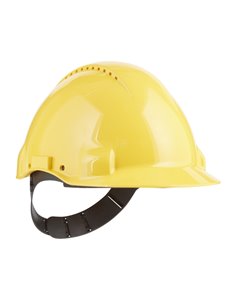 3M Casco Protector - Avec Ventilacion - Sensor Uvicator - Pin de Ajuste - Couleur Jaune