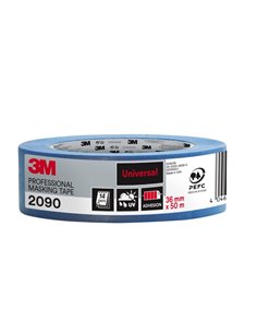 3M Ruban de Enmascarar Profesional - Multisuperficie - 36mm x 50m - 100% PEFC - Couleur Bleu