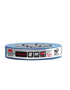 3M Ruban de Enmascarar Profesional - Multisuperficie - 24mm x 50m - 100% PEFC - Couleur Bleu