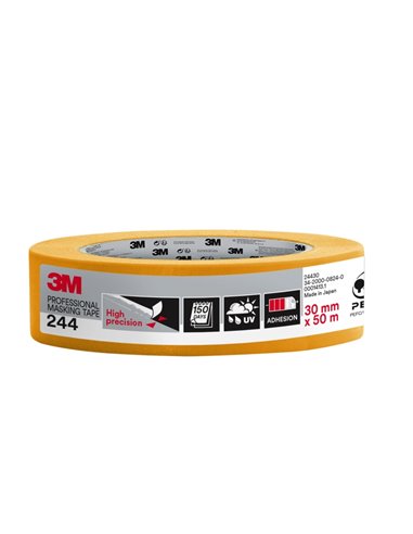 3M Ruban de Enmascarar Profesional - Multisuperficie - 30mm x 50m - 100% PEFC - Couleur Orange