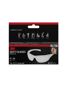 3M Virtua AP Gafas de Sécurité - Antirrayaduras - Lente et Montura Incolora - Protection UV - Couleur Transparent