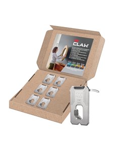 3M Claw Pack de 6 Ganchos de Metal Pour Paredes de Yeso - Supporte jusqu'à 20kg - Couleur Gris/Titanio