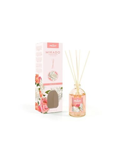 Prady Ambientador Mikado Delicia - Flacon de Cristal 100 ml et Varitas Difusoras