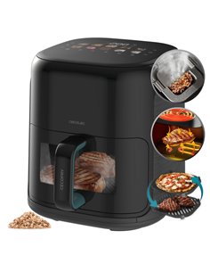 Cecotec Cecofry and Grill Smokin'Prime 4000 Freidora de Aire - 1900W - Capacité 4L - Temperatura Regulable Jusqu'à 200ºC - Ahuma