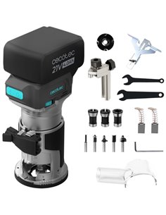 Cecotec MultiShape 2000 Liberty Fresadora de Mano Sans fil - Batterie 21V 4Ah - Système de Extraction de Polvo - Comprend Acceso