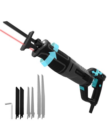 Cecotec Sierra de Sable LongFlex 900 ShockAbsorber Sierra de Sable - 850W - Luz LED et Laser - Corte de 150mm - Recorido 26mm - 