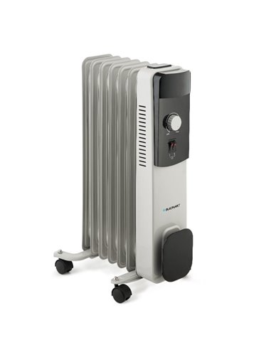 Blaupunkt Radiador de Aceite - Potencia 1500W - Ruedas - Termostato Regulable - Recogecable - Anse Latéral - Indicateur Luminoso