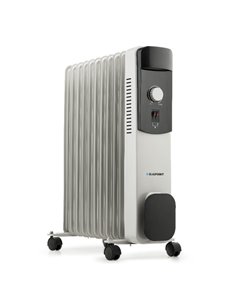 Blaupunkt Radiador de Aceite - Potencia 2500W - Termostato Regulable - Ruedas - Recogecable - Indicateur Luminoso - Couleur Blan