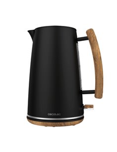 Cecotec Thermosense 400 Black Woody Hervidor de Eau - 3000W - Capacité de 1.7L - Acier Inoxydable - Filtro Antical - Base 360º -