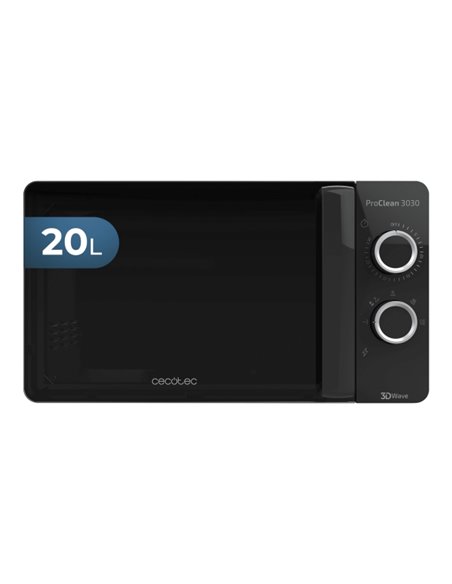 Cecotec Proclean 3030 Micro-ondes - 700W - Capacité 20L - Modo Descongelar - Facile Nettoyage - Tecnologia 3DWave - 6 Niveles - 