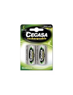 Cegasa Rechargeable Pack de 2 Pilas Recargables HR14 C 3000mAh