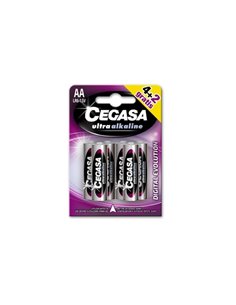 Cegasa Ultra Alcaline Pack de 6 Pilas LR06 AA - Haute Tecnologia - Mas Capacité, Potencia et Rendimiento