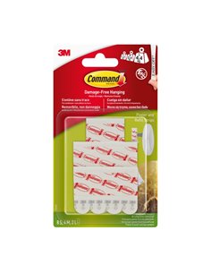 Command Tiras Adhesivas Pour Posteres - Formatos Assortis - Supporte jusqu'à 4.4kg - Couleur Blanc