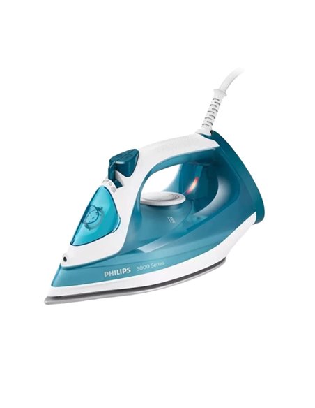 Philips Plancha de Ropa - Potencia 2100W - Deposito de 300ml - Semelle Ceramica Antiadherente - Câble 1.9m - Termostato Regulabl