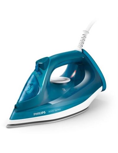 Philips Plancha de Ropa - Potencia 2400W - Deposito de 300ml - Câble Antitorsion 1.9m - Termostato Regulable - Système Antigoteo