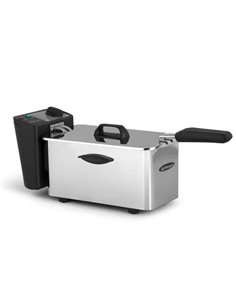 Orbegozo FDR 25 Freidora Profesional Compacta - Capacité 2.5L - Acier Inoxydable Durable - Termostato Regulable - Potencia 2000W