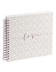 Hama Romance Album de Fotos Avec Spirale - 40 Paginas Blancas - Couvercle Plastificada - 28x24cm - Multicolor