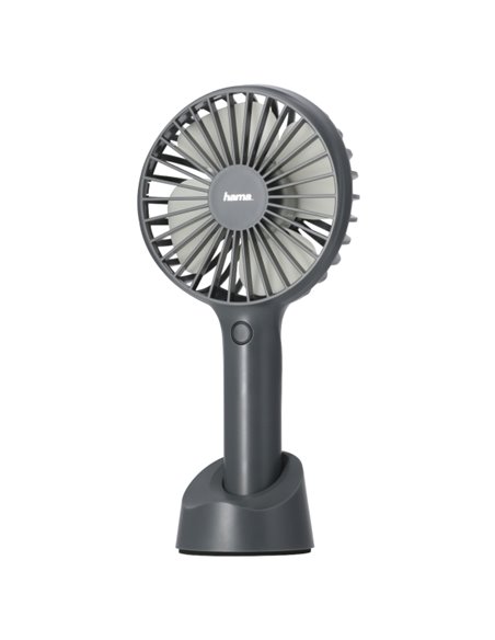 Hama Ventilateur Portable - Rechargeable - 3 Velocidades - Couleur Gris