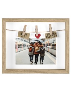 Hama Mejores Amigos Marco de Fotos 10x15cm - Bois MDF - 22.5x18.5x3.2cm - Couleur Marron
