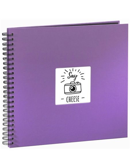 Hama Fine Art Album de Fotos Avec Spirale - 50 Paginas Negras - 36x32cm - Couleur Violet