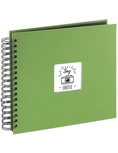 Hama Album de Fotos Avec Spirale - 50 Paginas Negras - Couvercle de Papier - 28x24cm - Couleur Vert