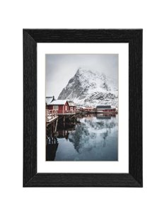 Hama Oslo Marco de Fotos 13x18cm - Bois - Bois MDF - 20.6x15.6x1.8cm - Couleur Noir