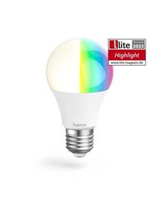Hama Bombilla LED E27 Intelligente - Potencia 10W - RGBCCT - WiFi - Compatible Avec Asistente de Voz - Control Avec App - IP20 -