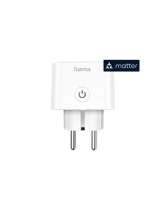 Hama Enchufe WLAN Intelligente - WiFi - IP20 - Compatible Avec Asistente de Voz - Monitor Energia - Control Avec App - 7.7x5.5x5