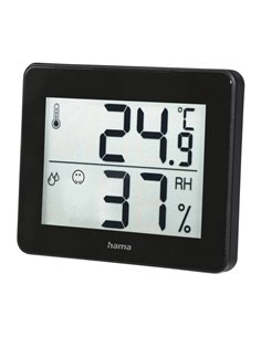 Hama Medidor de Temperatura et Humedad Pour Intérieur - Écran digital - Indicateur de Confort - Permite Colgar en Pared - 10x1.1