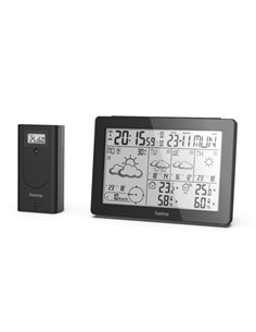Hama Meteotime Estacion Meteorologica - Reloj - Prevision Meteorologica - Sensor Extérieur - Radiofrecuencia - Termometro - Higr