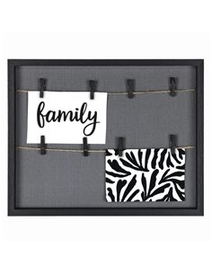 Hama Muro Marco de Fotos Avec Cordon - Bois MDF - 36.6x29.6x3.2cm - Couleur Noir