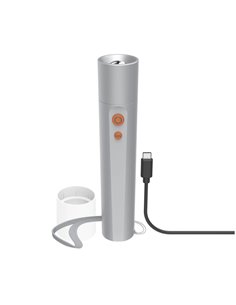 Hama Fl350-C Linterna LED - Rechargeable - 350 Lumenes - Batterie 18650 de Litio - Couleur Argent