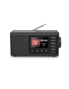 Hama Dr1001 Radio Digital - Potencia 5W - Bluetooth - Jack 3.5mm - USB-C - Reloj - Écran 4.3" - Câble 180cm - 27x12.5x13cm - Cou